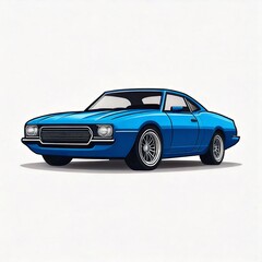 Naklejka premium car logo illustration in a simple and clean flat art style on isolated white