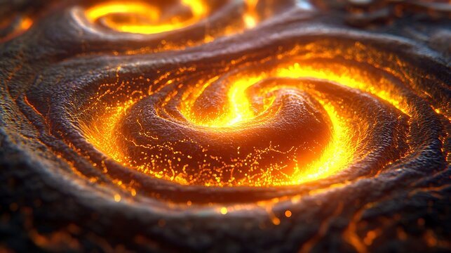 Molten earth swirling vortex - Powered by Adobe