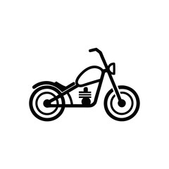 Fototapeta premium Black motorcycle with tall handlebars and engine detail chopper cruiser