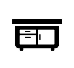 Vector illustration of a cupboard icons editable