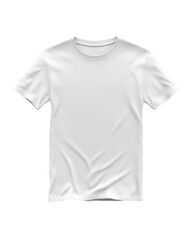 Plain white t-shirt displayed on a neutral background