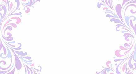 Elegant floral ornament with a pastel color palette.