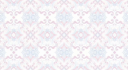Elegant floral pattern in soft pastel hues.