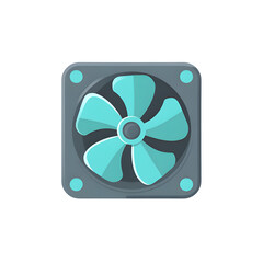 PC Cooling Fan: Teal Turbine of Technological Thermal Regulation