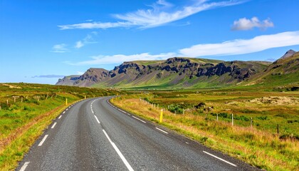 Fototapeta premium Scenic highway winding through lush landscape