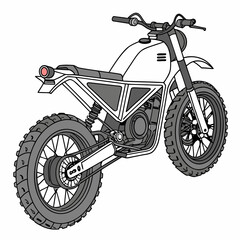 Obraz premium Electric motorcycle with large tires vehicle transport