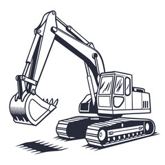 Heavy duty excavator digging construction heavy machinery