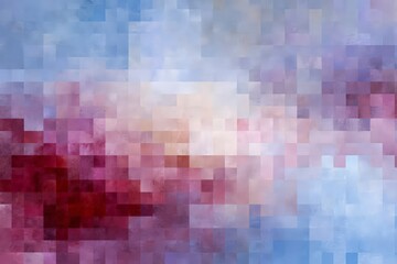 Abstract Pixelated Background With Colorful Squares