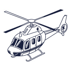 Helicopter outline aviation transport
