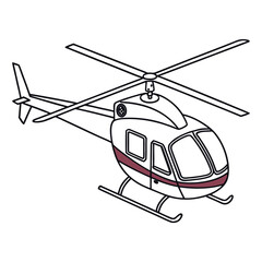 Maroon stripe helicopter rotorcraft aviation