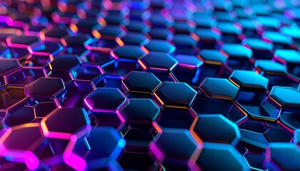 Fototapeta premium Organic Neon Cells