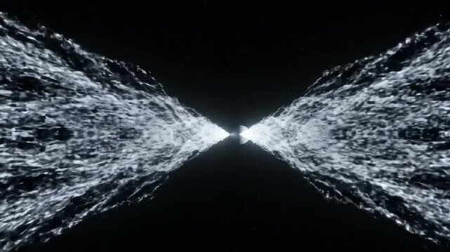 Quantum Satellite Transmitting Entangled Signals Split-Beam Effect