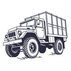 Rugged military truck vehicle transport