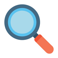 Magnifying glass search icon for research and analysis