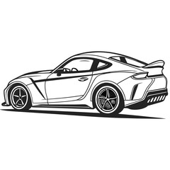 Sleek sports coupe outline sports car automotive