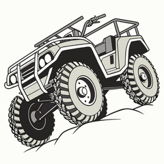 Rugged all terrain vehicle climbing quad bike off road