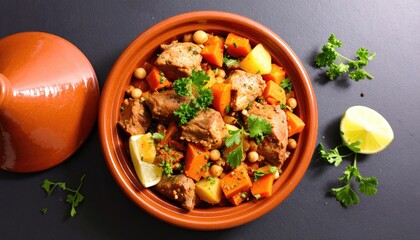 Hearty stew in a tagine (1)