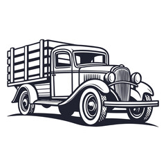 Vintage delivery truck vintage truck retro truck