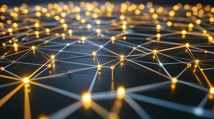 Abstract network of connected nodes (8)