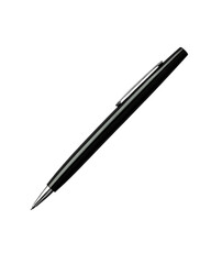 Sleek black pen resting on a smooth surface