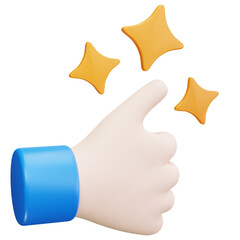 Thumb Up With Sparkles