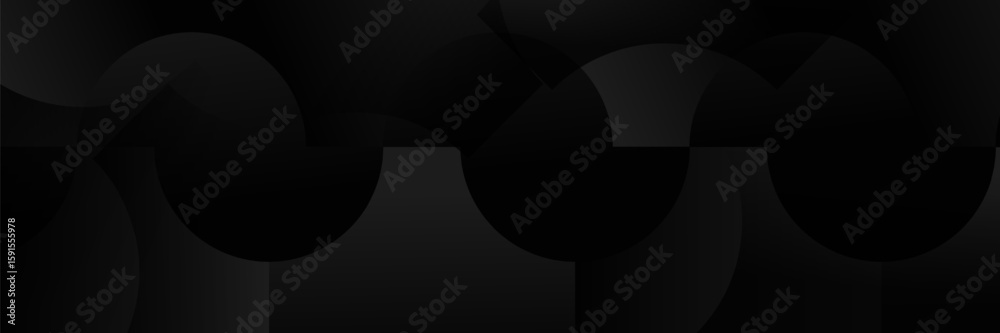 Wall mural abstract dark background featuring a soft black gradient and geometric shapes.