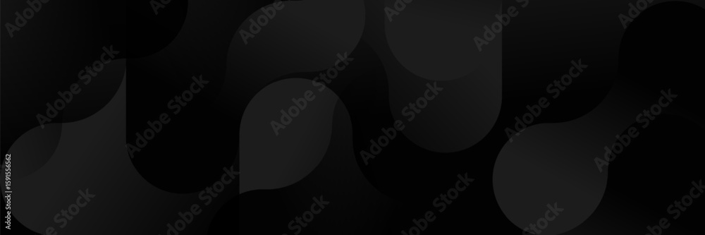 Wall mural abstract dark background featuring a soft black gradient and geometric shapes.