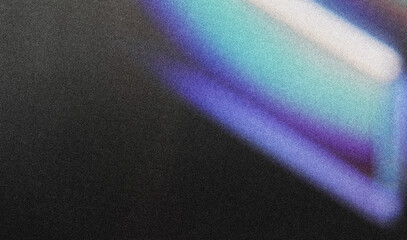 Blank grained and scratched film strip texture background with heavy warm grain, light leak Real Lens Flare Shot in Studio over Black Background.