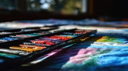 Creative watercolor painting supplies vibrant art toolset