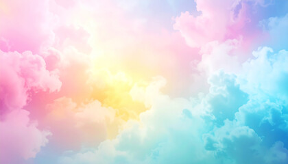 파스텔 하늘 구름 몽환 추상 배경