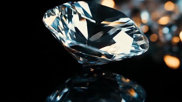 Sparkling Diamond with Dark Background.