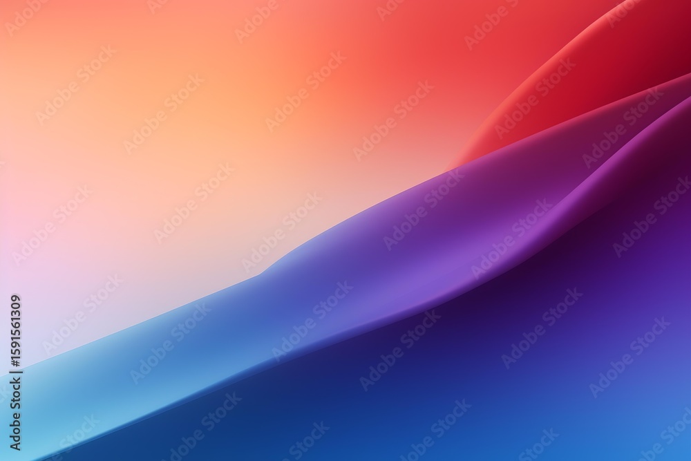 Poster smooth gradient creating a colorful abstract background with wavy shapes