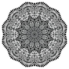 Floral henna or mehndi style mandala design. Traditional and Cultural Beautiful Mandala Pattern Design. 