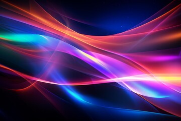 Fototapeta premium Dynamic waves of vibrant colors create an abstract and energetic visual