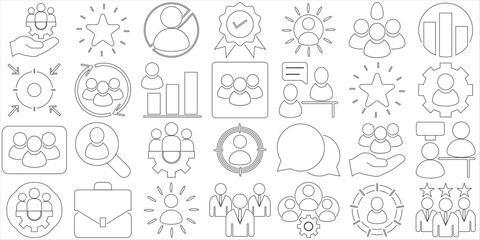 Employer branding  icons. isolated on white background. vector illustration. EPS 10/AI