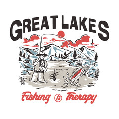 design for fishing, great lakes.