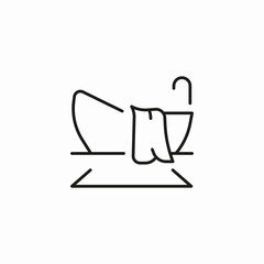 bathtub faucet bathroom icon sign vector