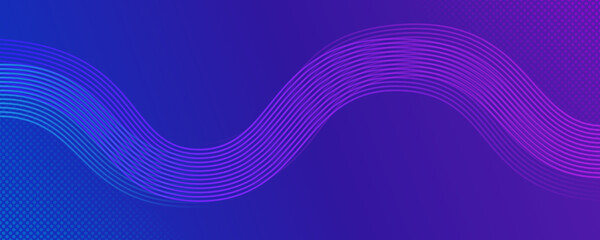 Gradient linear background. Wavy banner