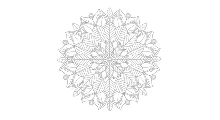 Leaf Inspired Mandala Radiating Nature Patterns Adult Coloring Page Mindful Meditation