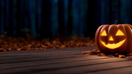 halloween background with pumpkin 3d. Vibrant autumn imagery featuring a carved gourd against a digital backdrop.