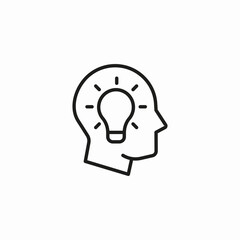 head idea bulb icon sign vector