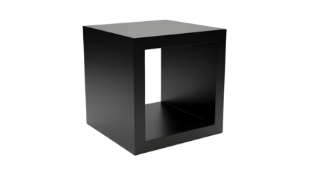 Dark gray geometric cube