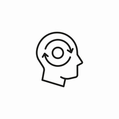 mind refresh cycle icon sign vector
