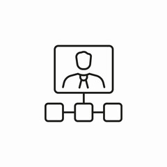 organizational chart structure icon sign vector