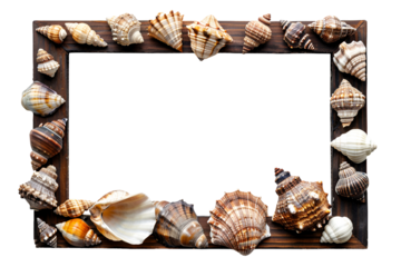 Seashells frame ocean decor summer beach nautical