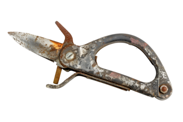 Rusty vintage pocket knife tool multitool