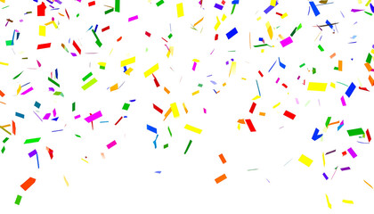 Colorful confetti isolated on white background