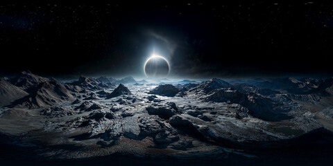 Exo Planet landscape v21 8K VR 360 Equirectangular Spherical Panorama