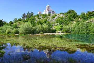 Source of the Cetina River, underwater cave, Dalmatia, Krka National Park, Croatia, Europe, 