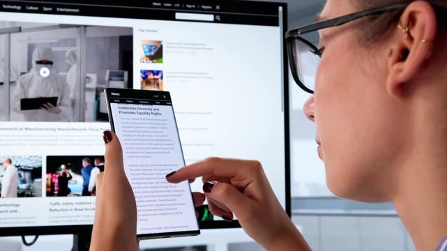 Breaking News: Online Media Website Banner Watching